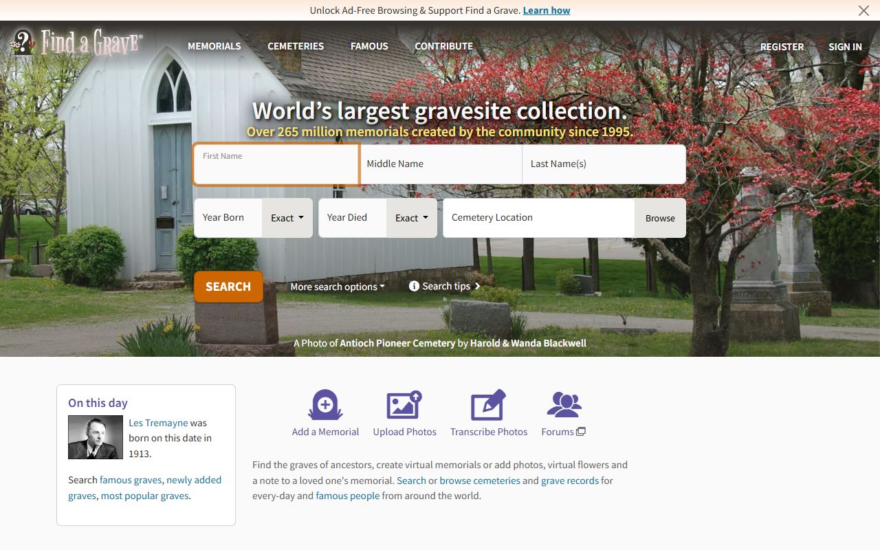 Find a Grave cemetery listings for Sebastian County including Fort Smith