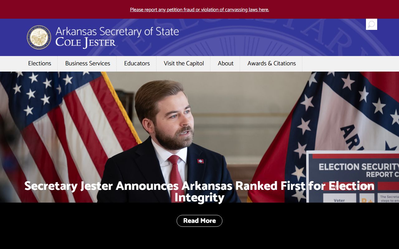 Arkansas Secretary of State office handling apostille services for death certificates