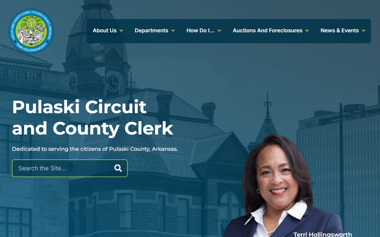 Pulaski County Clerk office handling probate and estate records for the Little Rock area